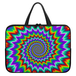 Psychedelic Spiral Optical Illusion Laptop Sleeve With Handle