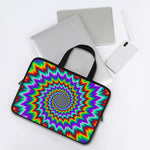 Psychedelic Spiral Optical Illusion Laptop Sleeve With Handle