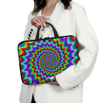 Psychedelic Spiral Optical Illusion Laptop Sleeve With Handle