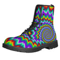 Psychedelic Spiral Optical Illusion Lace-Up Boots