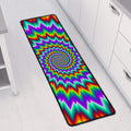 Psychedelic Spiral Optical Illusion Long Kitchen Mat