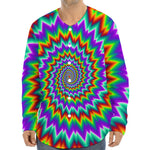 Psychedelic Spiral Optical Illusion Long Sleeve Baseball Jersey