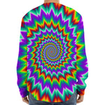 Psychedelic Spiral Optical Illusion Long Sleeve Baseball Jersey