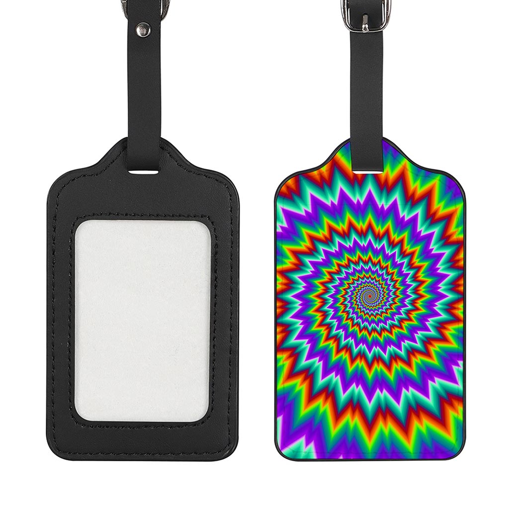 Psychedelic Spiral Optical Illusion Luggage Tag
