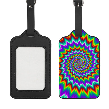 Psychedelic Spiral Optical Illusion Luggage Tag