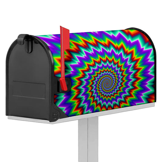 Psychedelic Spiral Optical Illusion Mailbox Cover