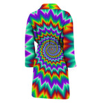 Psychedelic Spiral Optical Illusion Men's Bathrobe