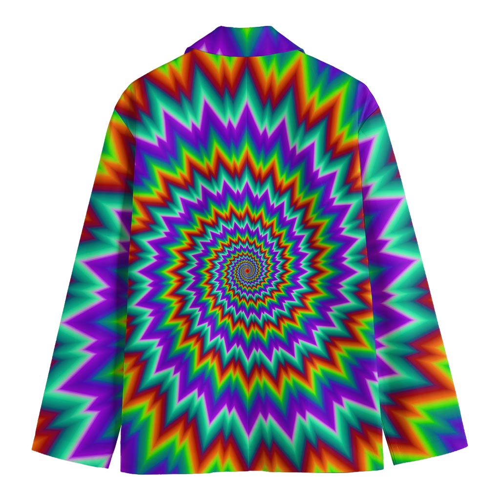 Psychedelic Spiral Optical Illusion Men's Blazer
