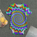 Psychedelic Spiral Optical Illusion Men's Bodysuit