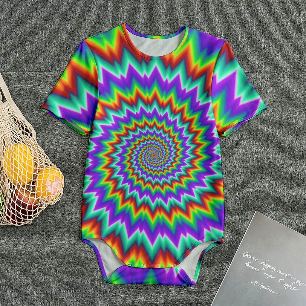 Psychedelic Spiral Optical Illusion Men's Bodysuit