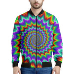 Psychedelic Spiral Optical Illusion Men's Bomber Jacket