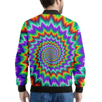 Psychedelic Spiral Optical Illusion Men's Bomber Jacket