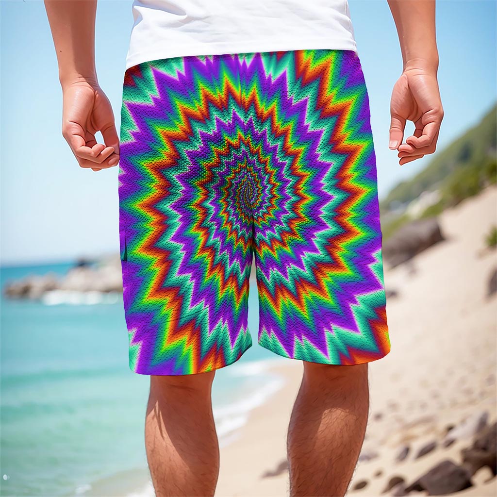 Psychedelic Spiral Optical Illusion Men's Cargo Shorts