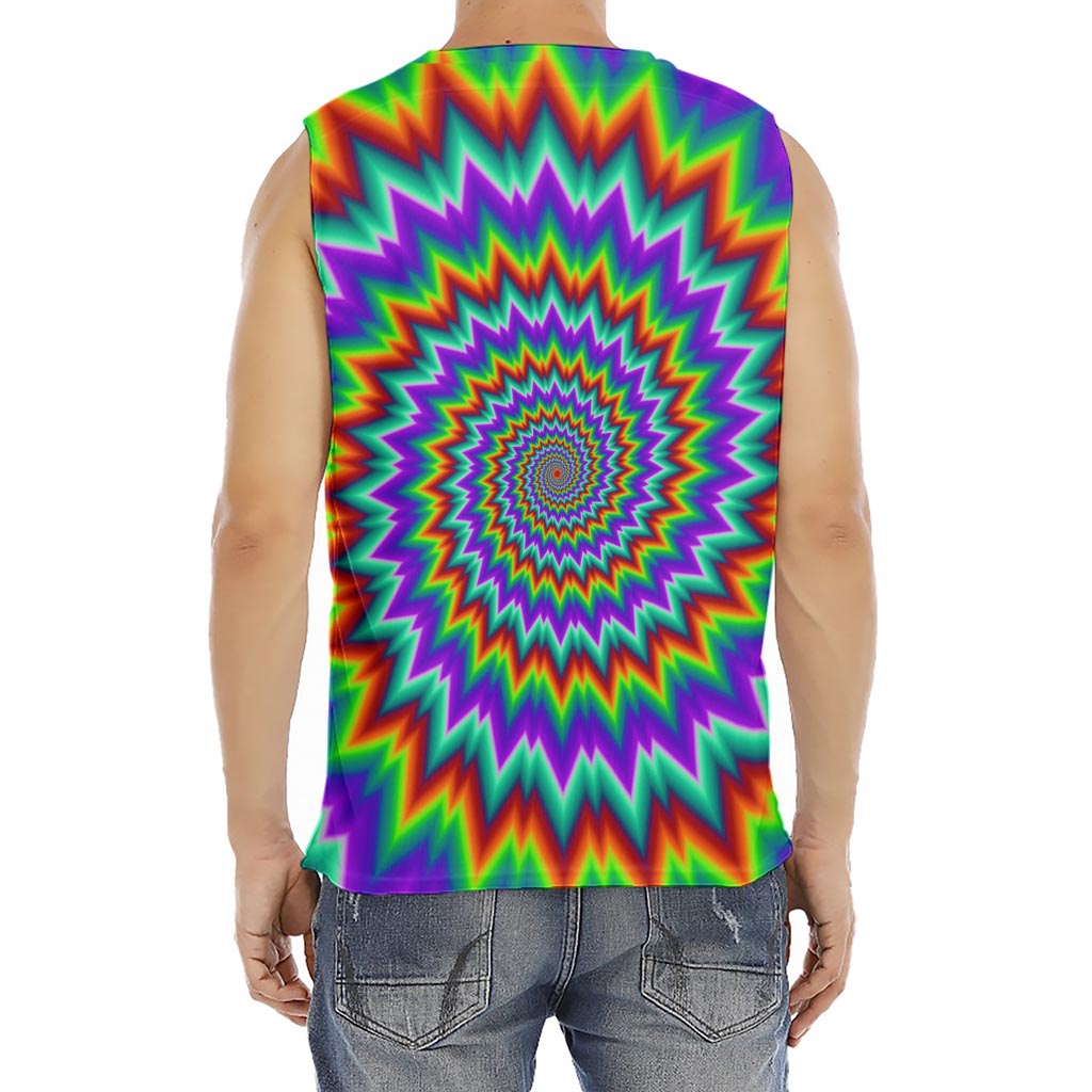 Psychedelic Spiral Optical Illusion Men's Fitness Tank Top