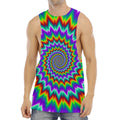 Psychedelic Spiral Optical Illusion Men's Muscle Tank Top