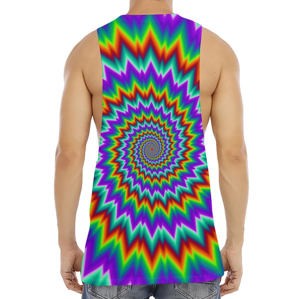 Psychedelic Spiral Optical Illusion Men's Muscle Tank Top