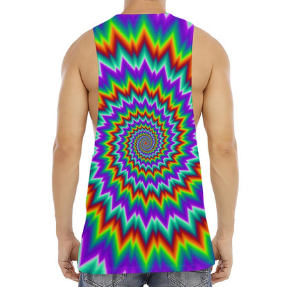 Psychedelic Spiral Optical Illusion Men's Muscle Tank Top