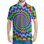 Psychedelic Spiral Optical Illusion Men's Polo Shirt