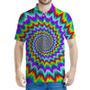 Psychedelic Spiral Optical Illusion Men's Polo Shirt