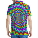 Psychedelic Spiral Optical Illusion Men's Polo Shirt