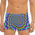 Psychedelic Spiral Optical Illusion Men's Short Boxer Briefs