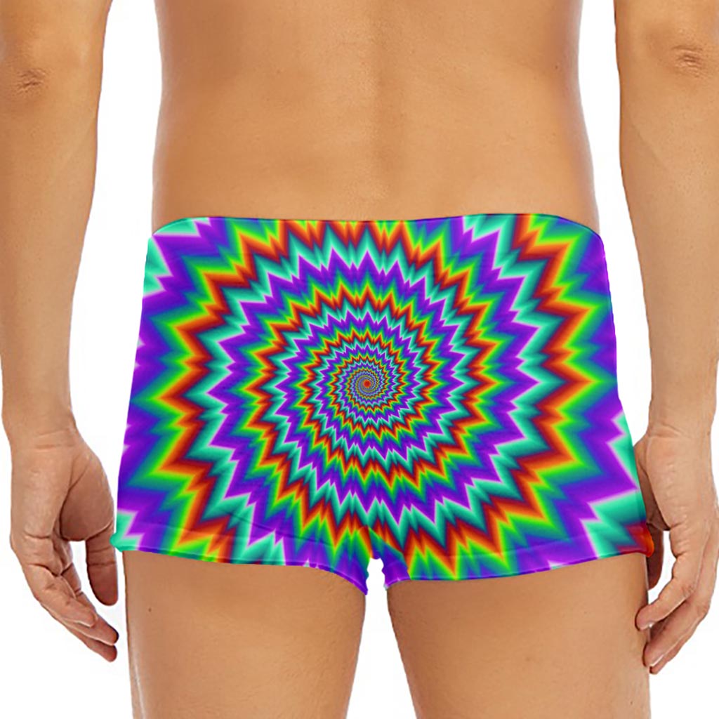 Psychedelic Spiral Optical Illusion Men's Short Boxer Briefs