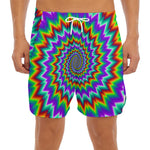 Psychedelic Spiral Optical Illusion Men's Split Running Shorts