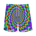Psychedelic Spiral Optical Illusion Men's Athletic Shorts