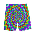 Psychedelic Spiral Optical Illusion Men's Sports Shorts