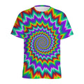 Psychedelic Spiral Optical Illusion Men's Athletic T-Shirt