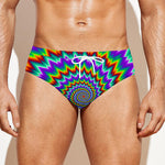 Psychedelic Spiral Optical Illusion Men's Swim Briefs