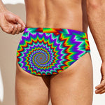 Psychedelic Spiral Optical Illusion Men's Swim Briefs