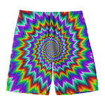 Psychedelic Spiral Optical Illusion Men's Swim Trunks