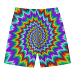 Psychedelic Spiral Optical Illusion Men's Swim Trunks