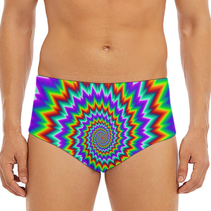Psychedelic Spiral Optical Illusion Men's Triangle Swim Briefs