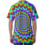 Psychedelic Spiral Optical Illusion Men's Velvet T-Shirt