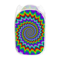 Psychedelic Spiral Optical Illusion Mesh Laundry Hamper