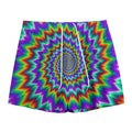 Psychedelic Spiral Optical Illusion Mesh Shorts