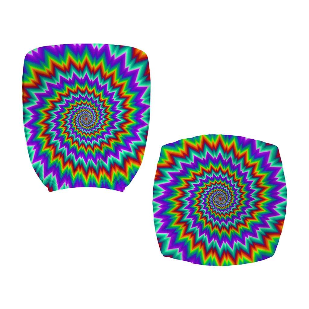 Psychedelic Spiral Optical Illusion Office Chair Cover