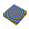 Psychedelic Spiral Optical Illusion Outdoor Seat Cushion Cover