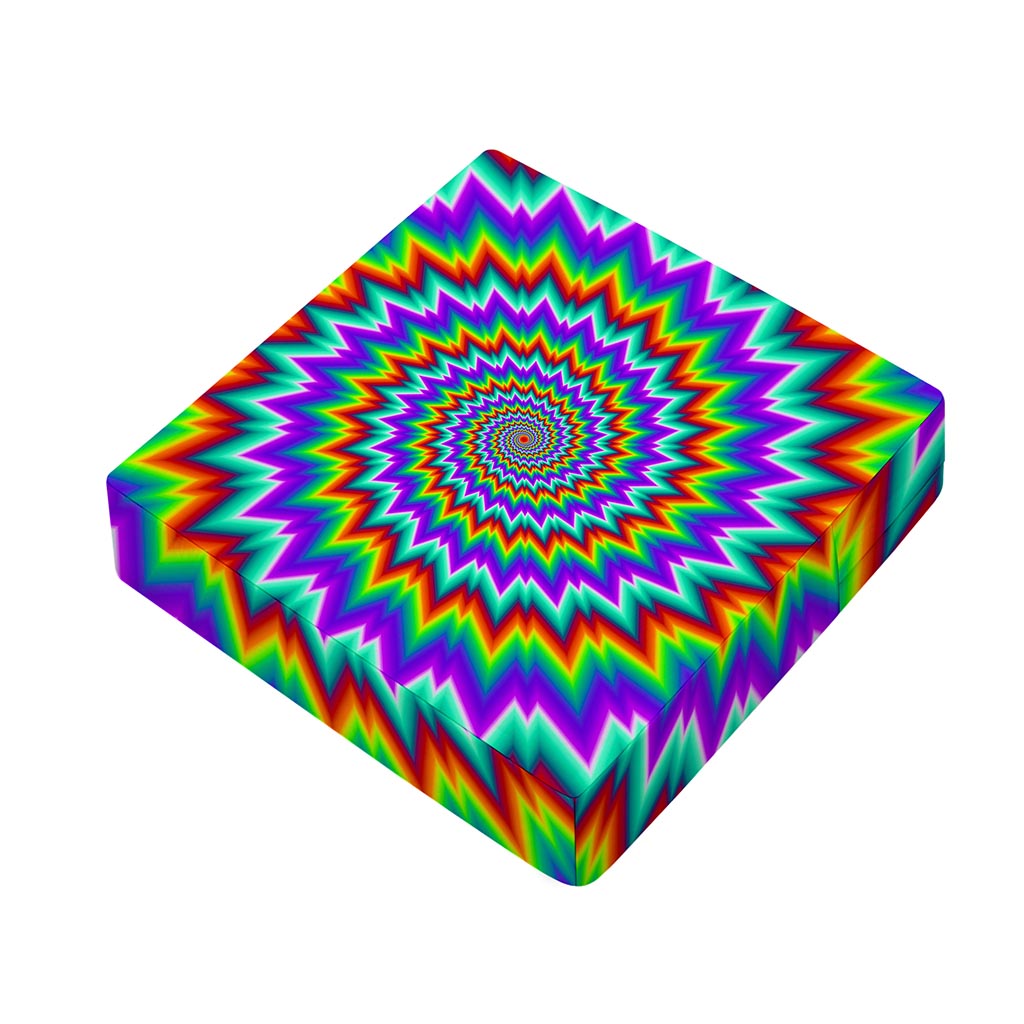 Psychedelic Spiral Optical Illusion Outdoor Seat Cushion Cover