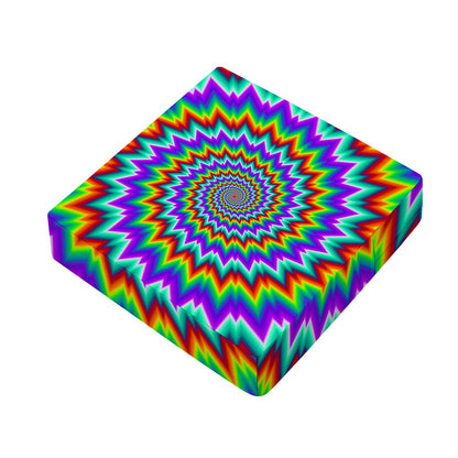 Psychedelic Spiral Optical Illusion Outdoor Seat Cushion Cover
