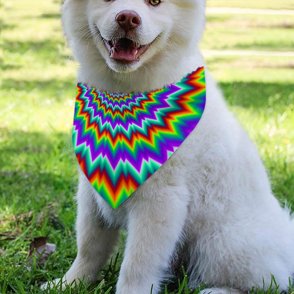 Psychedelic Spiral Optical Illusion Over The Collar Dog Bandana