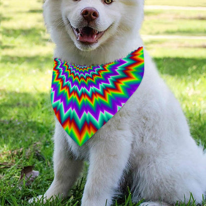 Psychedelic Spiral Optical Illusion Over The Collar Dog Bandana