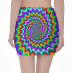 Psychedelic Spiral Optical Illusion Pencil Mini Skirt