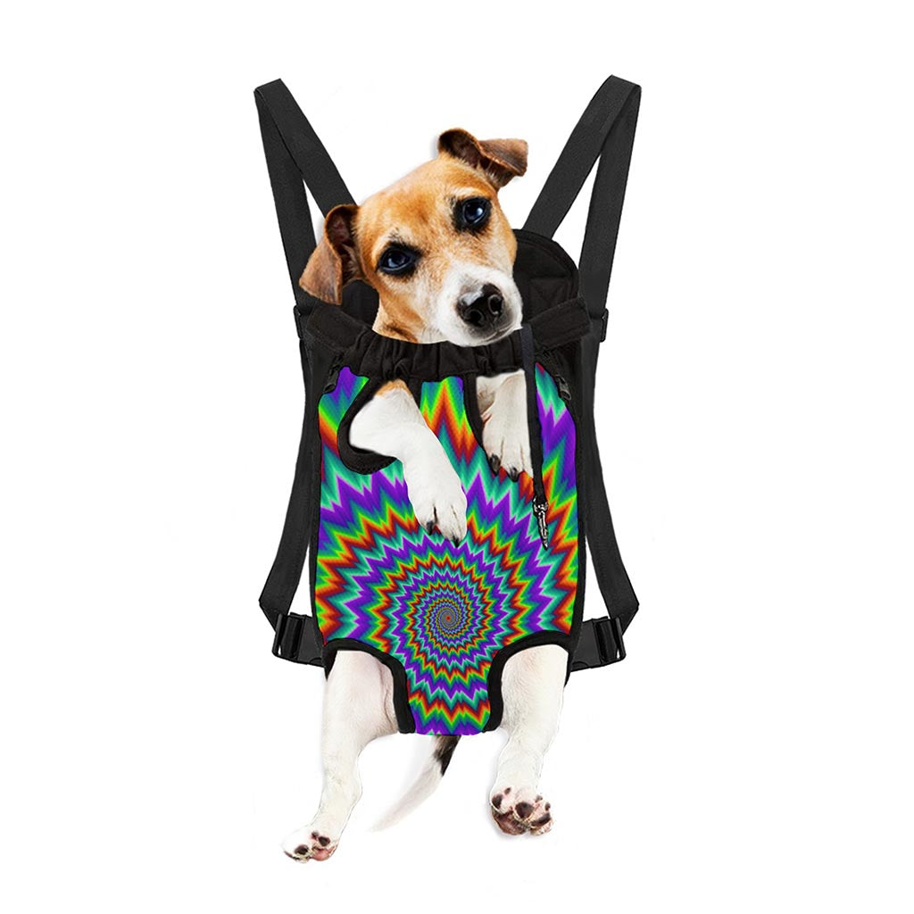 Psychedelic Spiral Optical Illusion Pet Carrier Backpack