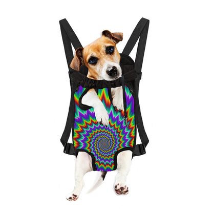 Psychedelic Spiral Optical Illusion Pet Carrier Backpack