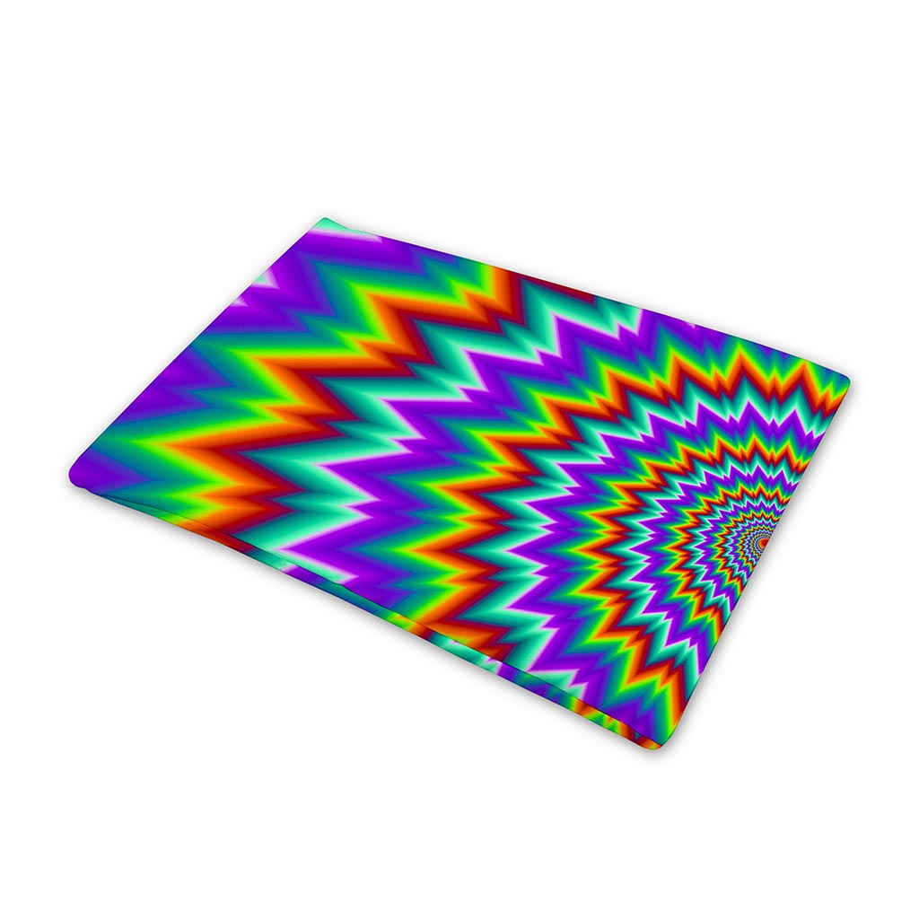 Psychedelic Spiral Optical Illusion Pet Cooling Mat Cover