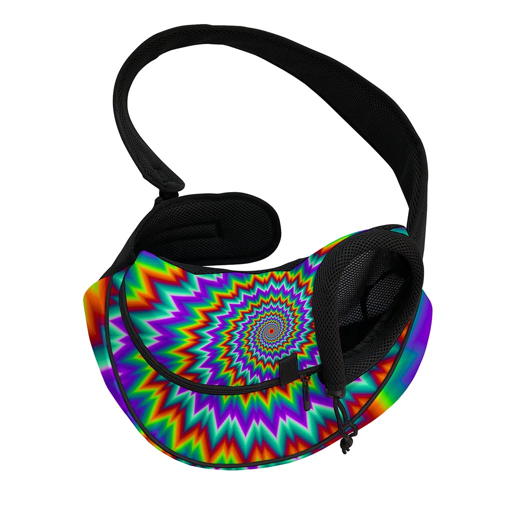 Psychedelic Spiral Optical Illusion Pet Sling Carrier