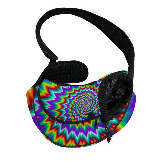 Psychedelic Spiral Optical Illusion Pet Sling Carrier